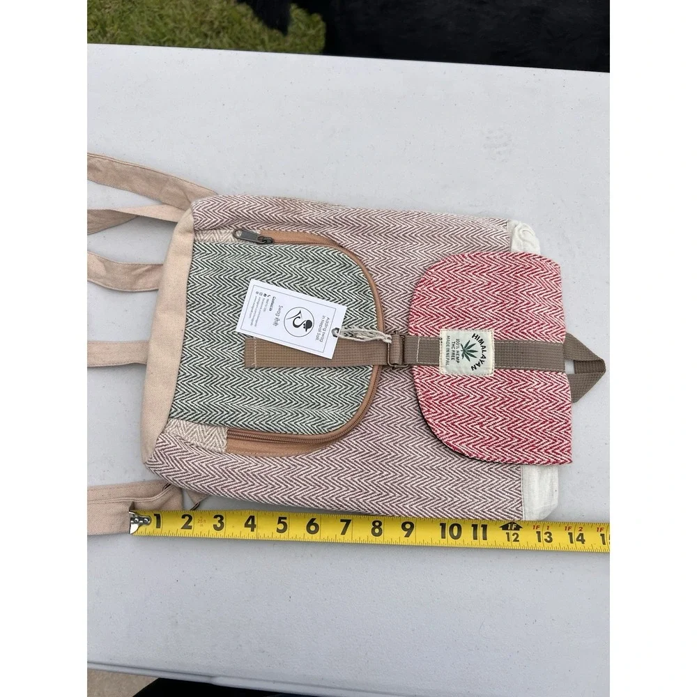 Hemp Multi-Stripe Small Backpack